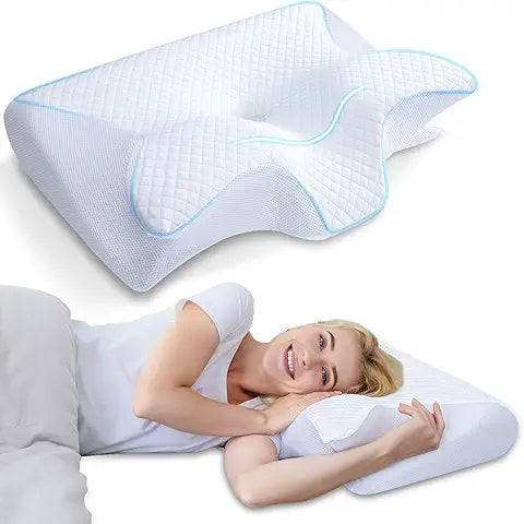 Ergonomic butterfly pillow
