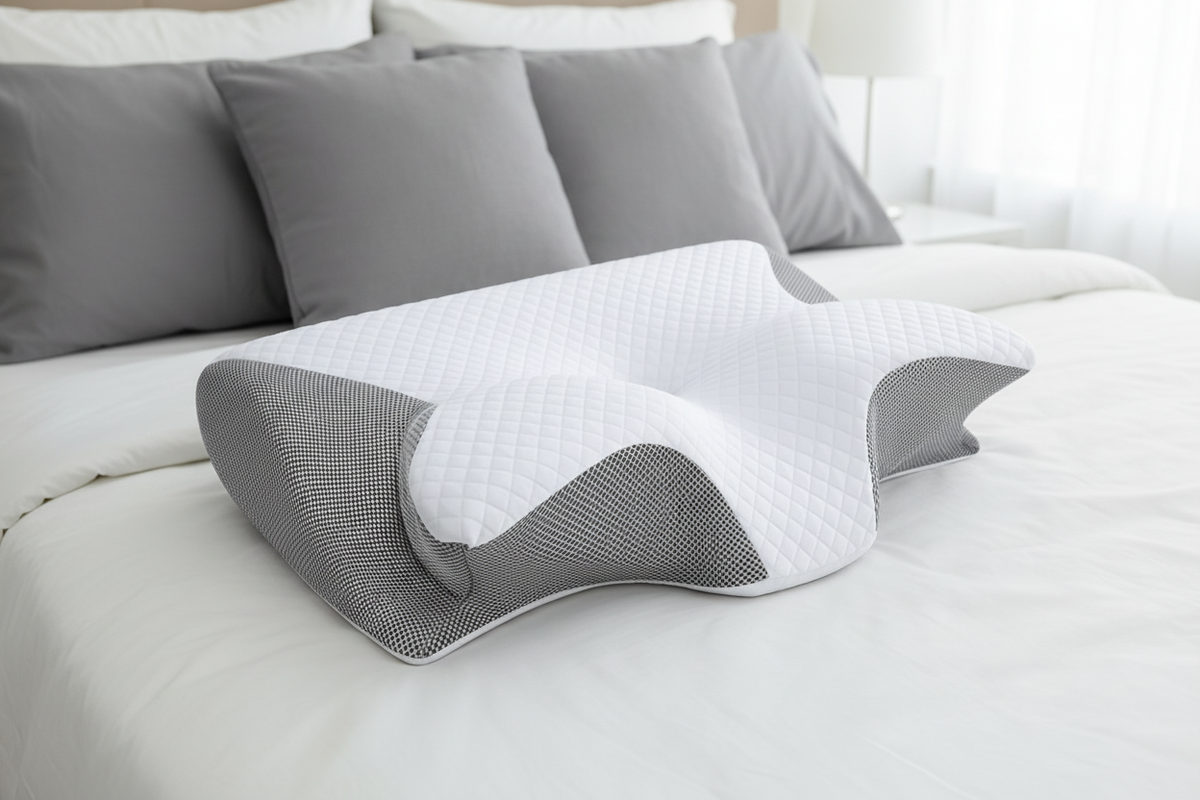 Ergonomic butterfly pillow