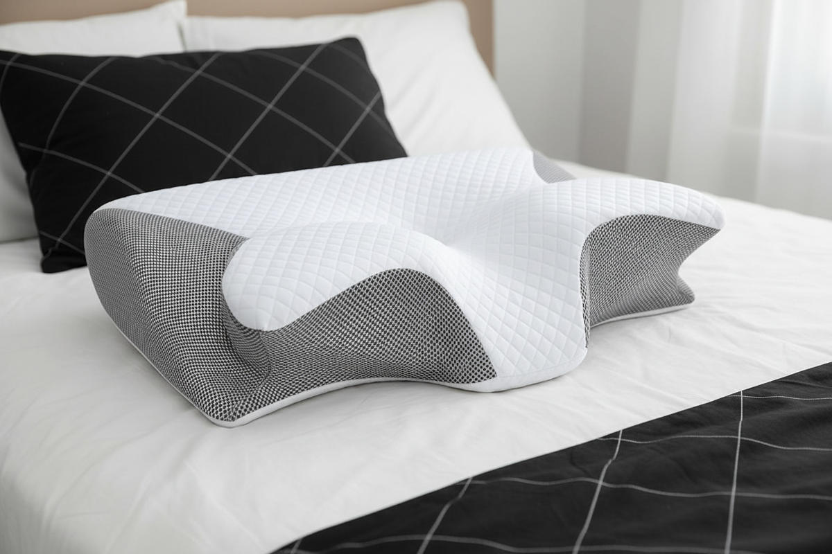 Ergonomic butterfly pillow